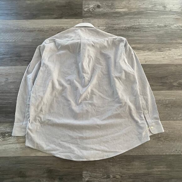 Vintage Brooks Brothers Striped Embroidered  Buttoned Dress Shirt Madison Fit - Picture 3 of 7